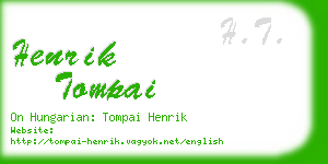 henrik tompai business card
